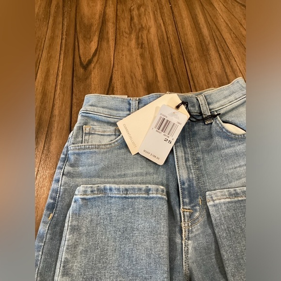 CURRENT ELLIOTT THE FREEWAY HIGH RISE CIGARETTE Straight JEAN nwt size 25 - Picture 3 of 11